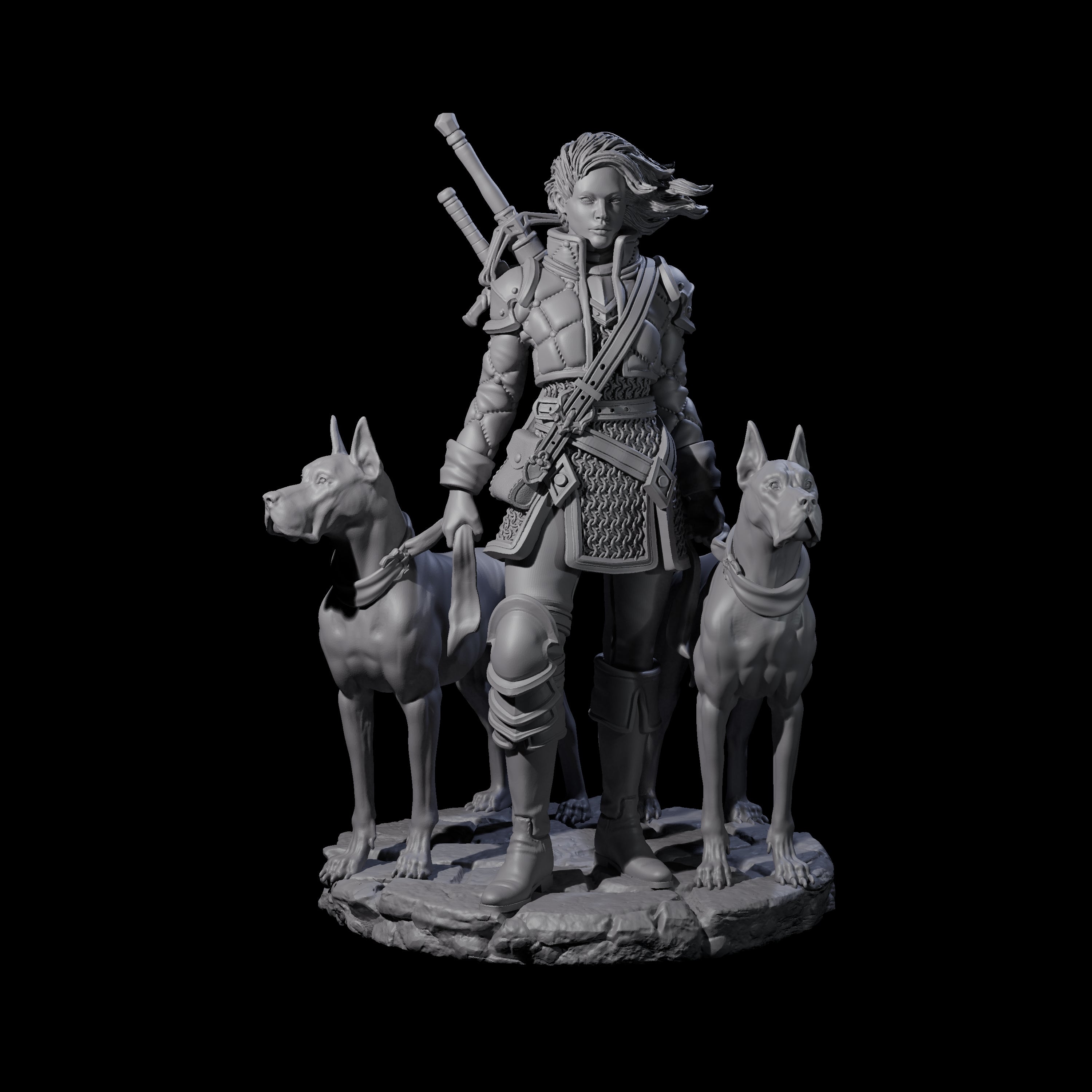 Mastiff Master Miniature for Dungeons and Dragons, Pathfinder or other TTRPGs