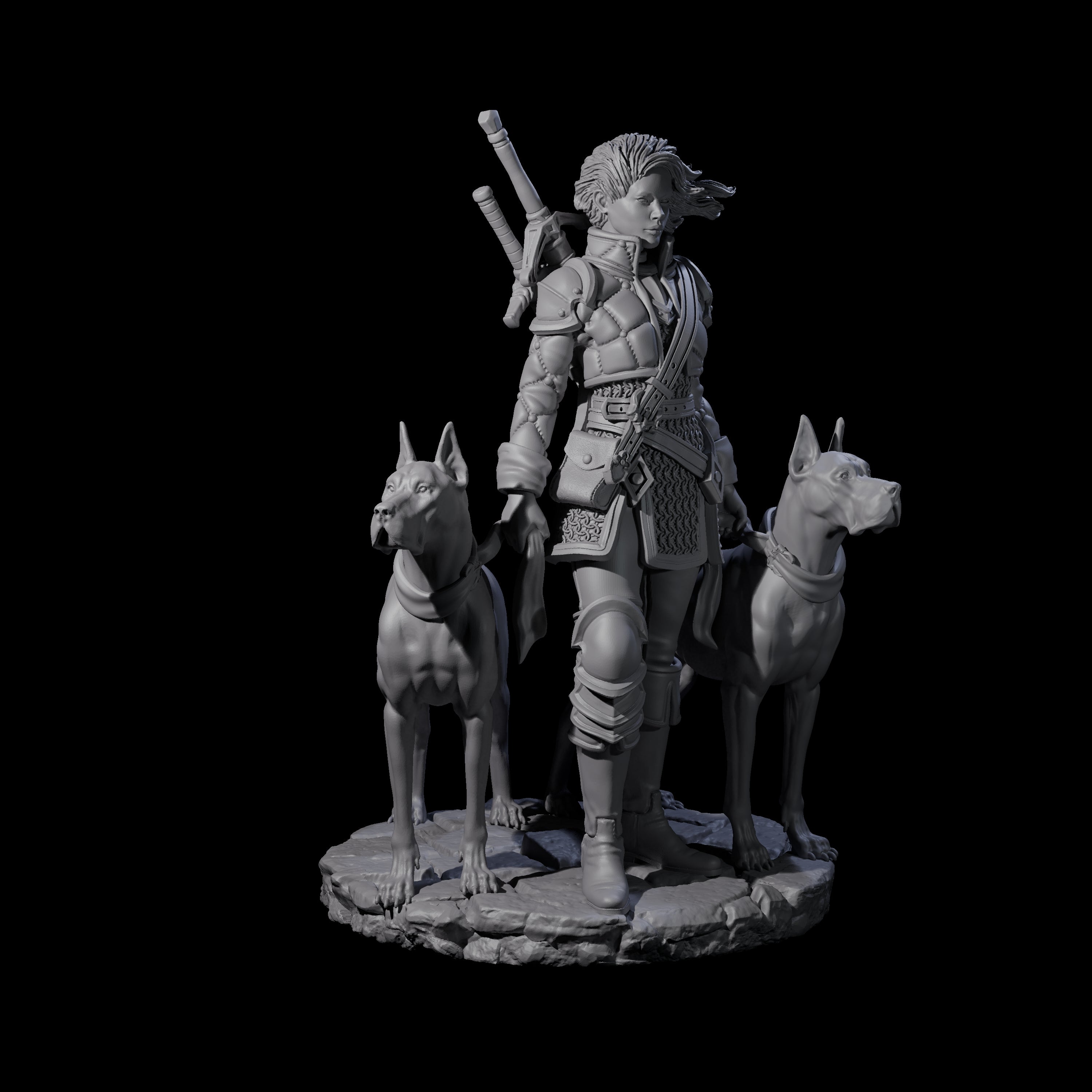 Mastiff Master Miniature for Dungeons and Dragons, Pathfinder or other TTRPGs