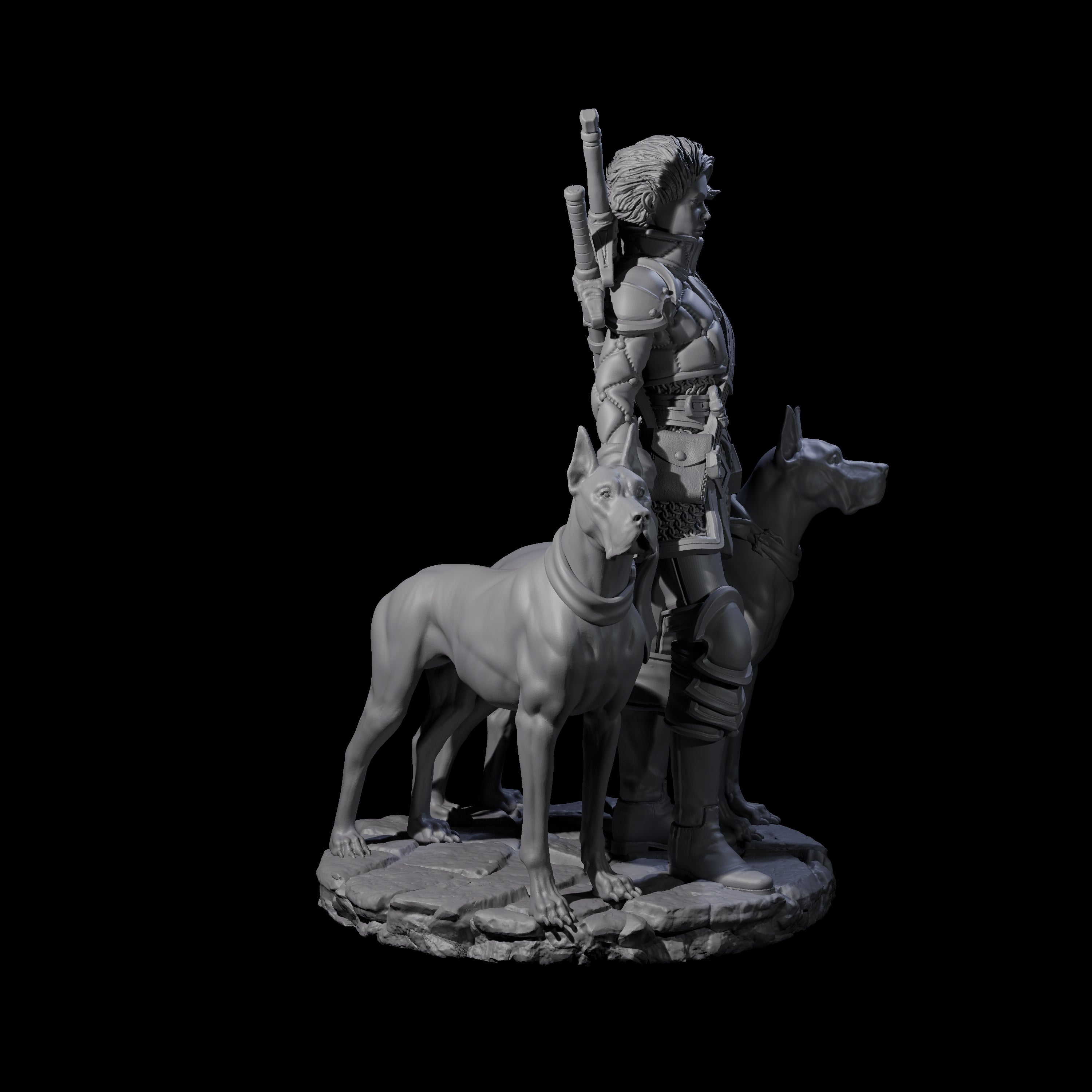 Mastiff Master Miniature for Dungeons and Dragons, Pathfinder or other TTRPGs