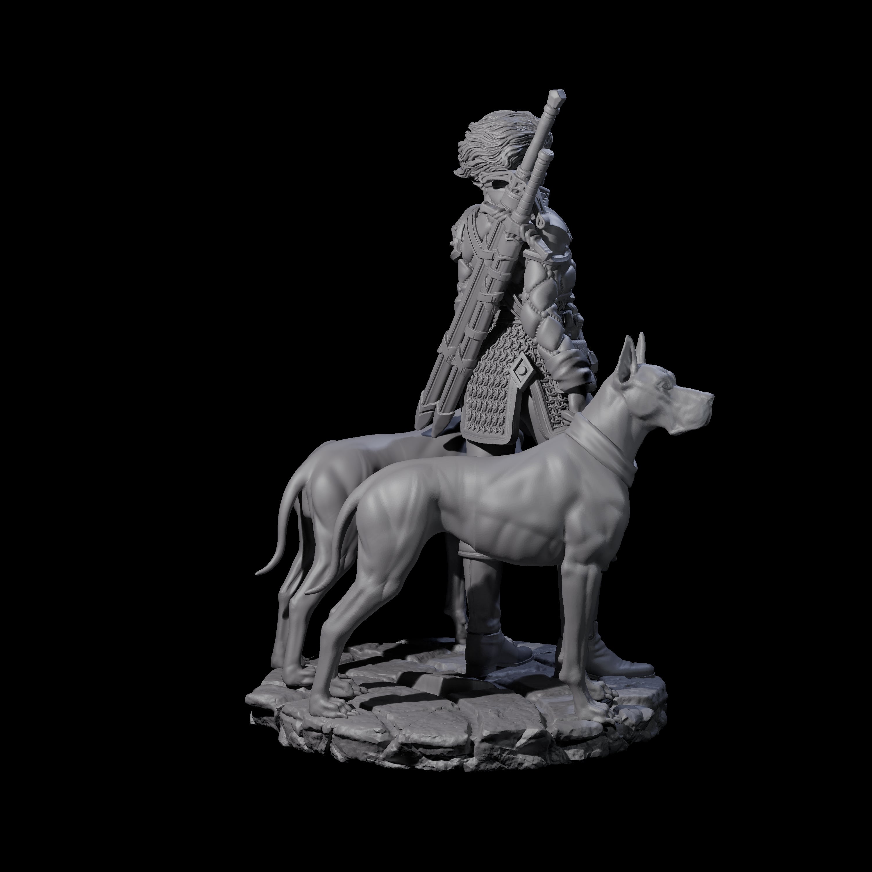 Mastiff Master Miniature for Dungeons and Dragons, Pathfinder or other TTRPGs