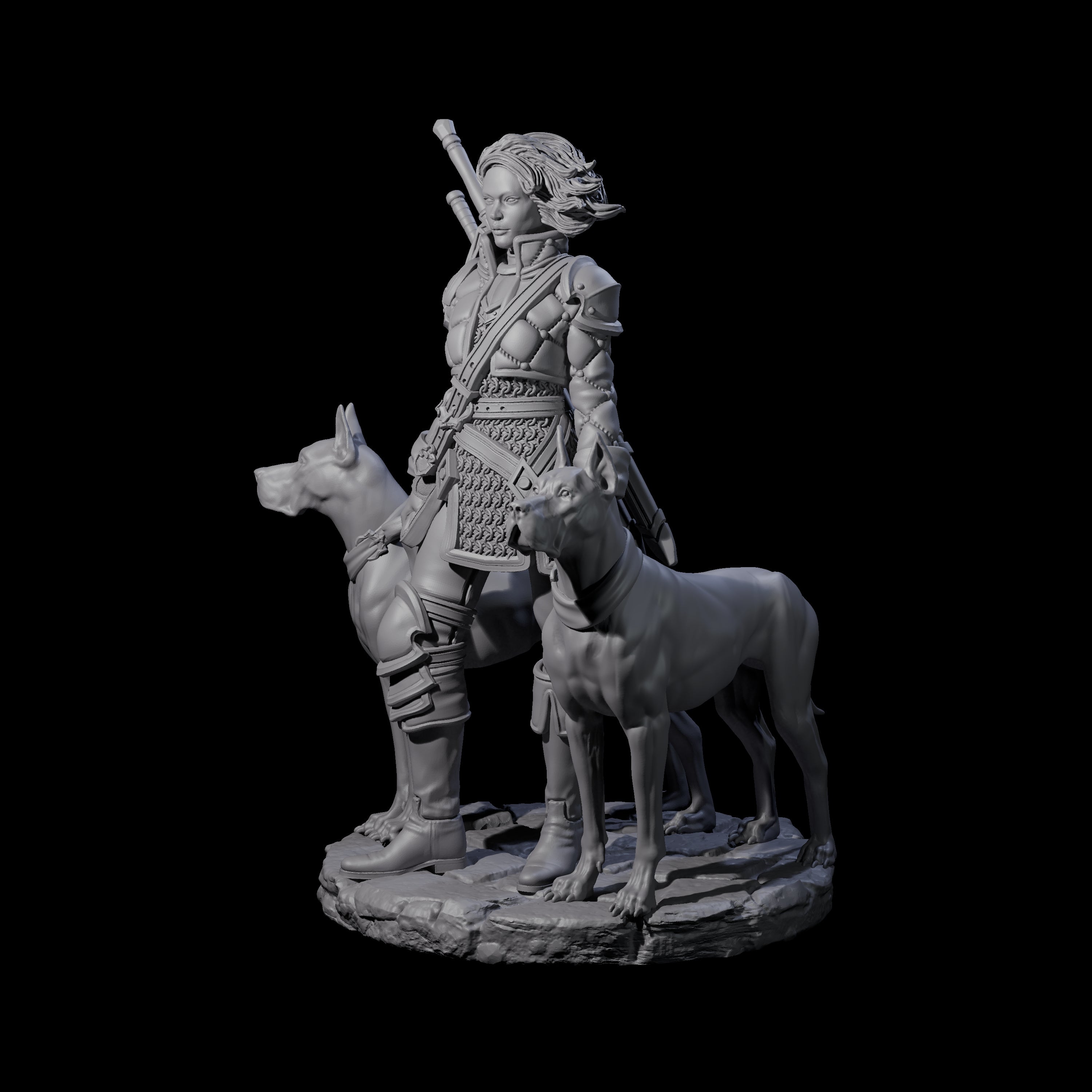 Mastiff Master Miniature for Dungeons and Dragons, Pathfinder or other TTRPGs
