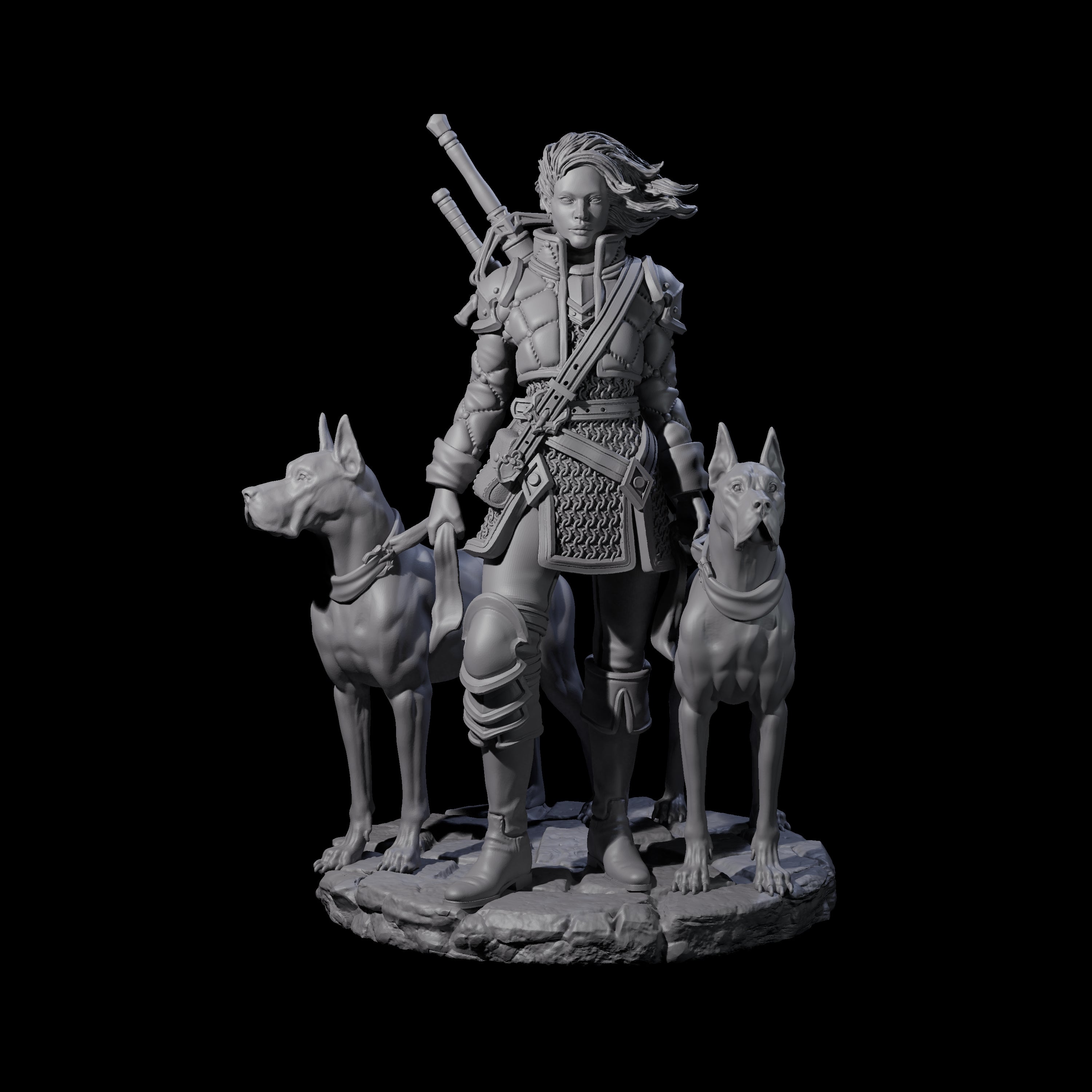 Mastiff Master Miniature for Dungeons and Dragons, Pathfinder or other TTRPGs