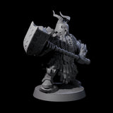 Max Bearded Dwarf Warrior A Miniature for Dungeons and Dragons, Pathfinder or other TTRPGs