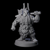 Max Bearded Dwarf Warrior B Miniature for Dungeons and Dragons, Pathfinder or other TTRPGs