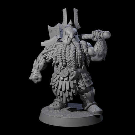 Max Bearded Dwarf Warrior B Miniature for Dungeons and Dragons, Pathfinder or other TTRPGs