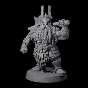 Max Bearded Dwarf Warrior B Miniature for Dungeons and Dragons, Pathfinder or other TTRPGs