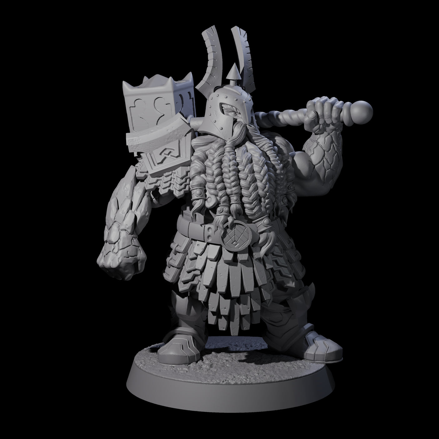 Max Bearded Dwarf Warriors Miniature for Dungeons and Dragons, Pathfinder or other TTRPGs