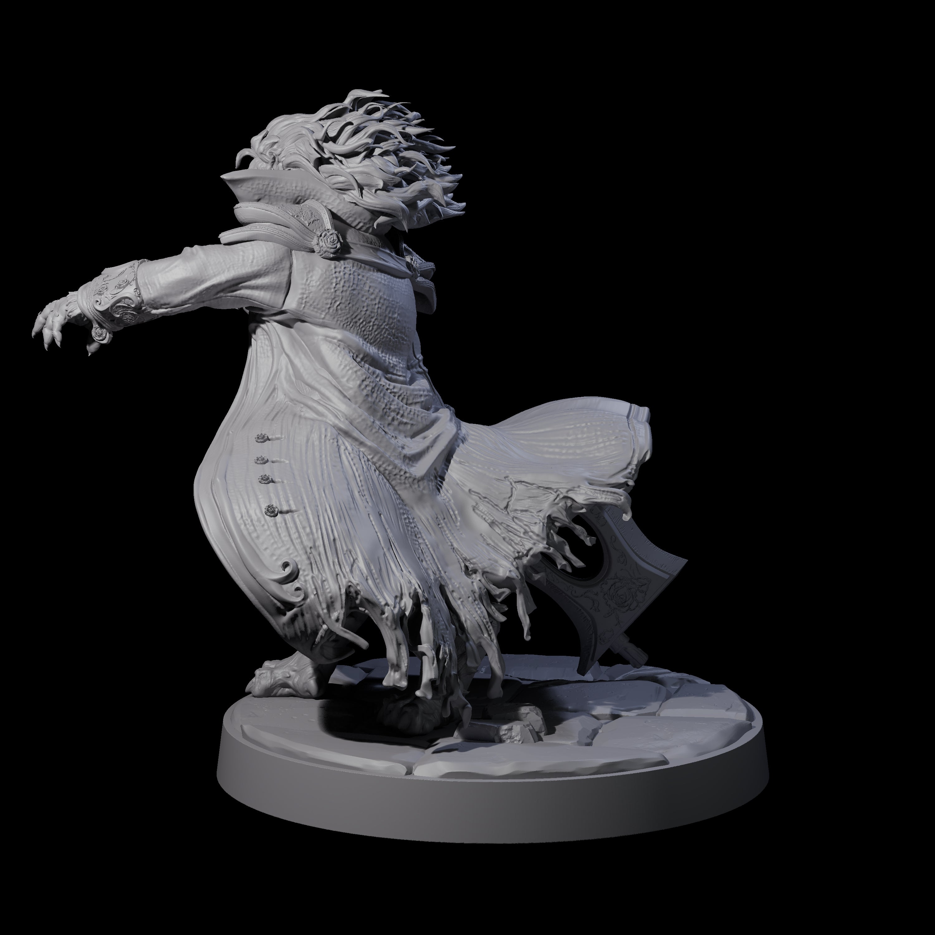 Mega Axe Swinging Beast Miniature for Dungeons and Dragons, Pathfinder or other TTRPGs