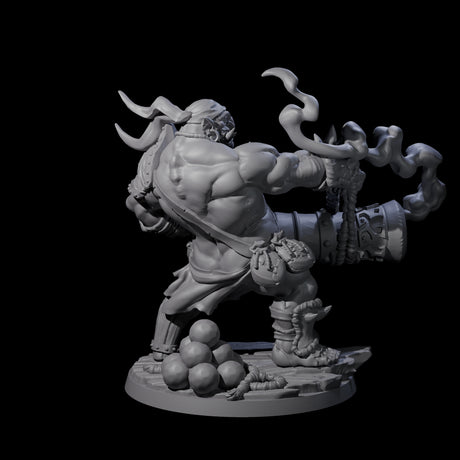 Mega Cannoneer Ogre Miniature for Dungeons and Dragons, Pathfinder or other TTRPGs