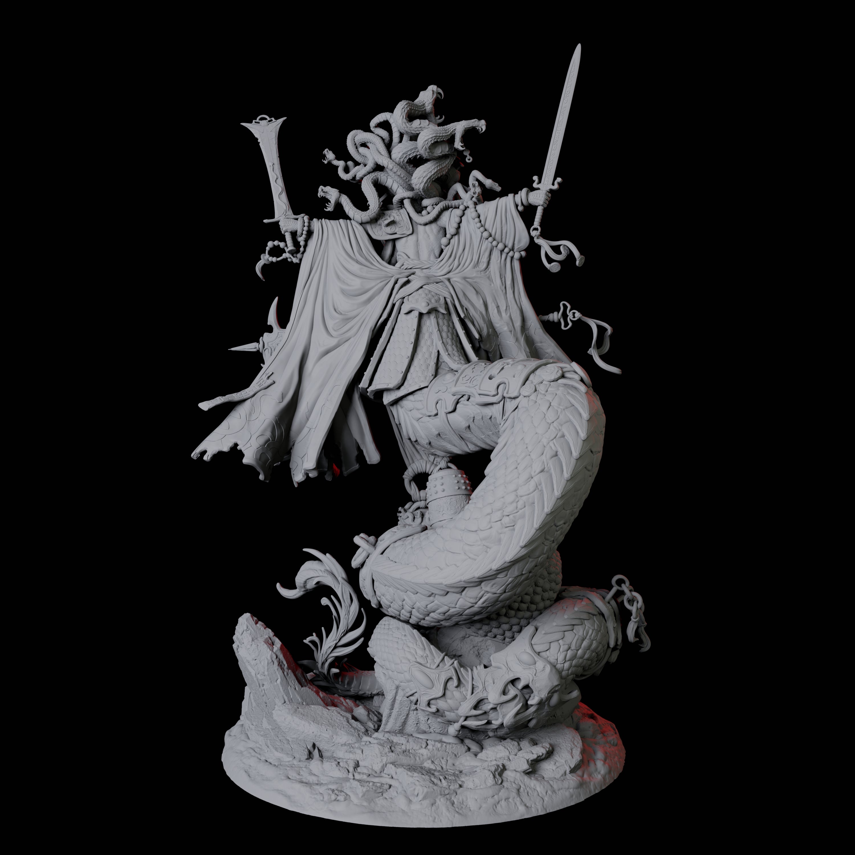 Mega Marilith Matriarch Miniature for Dungeons and Dragons, Pathfinder or other TTRPGs