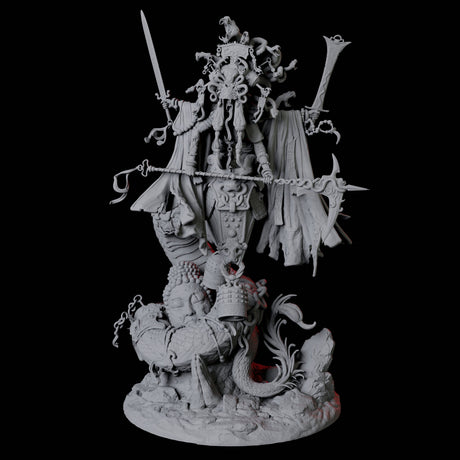 Mega Marilith Matriarch Miniature for Dungeons and Dragons, Pathfinder or other TTRPGs
