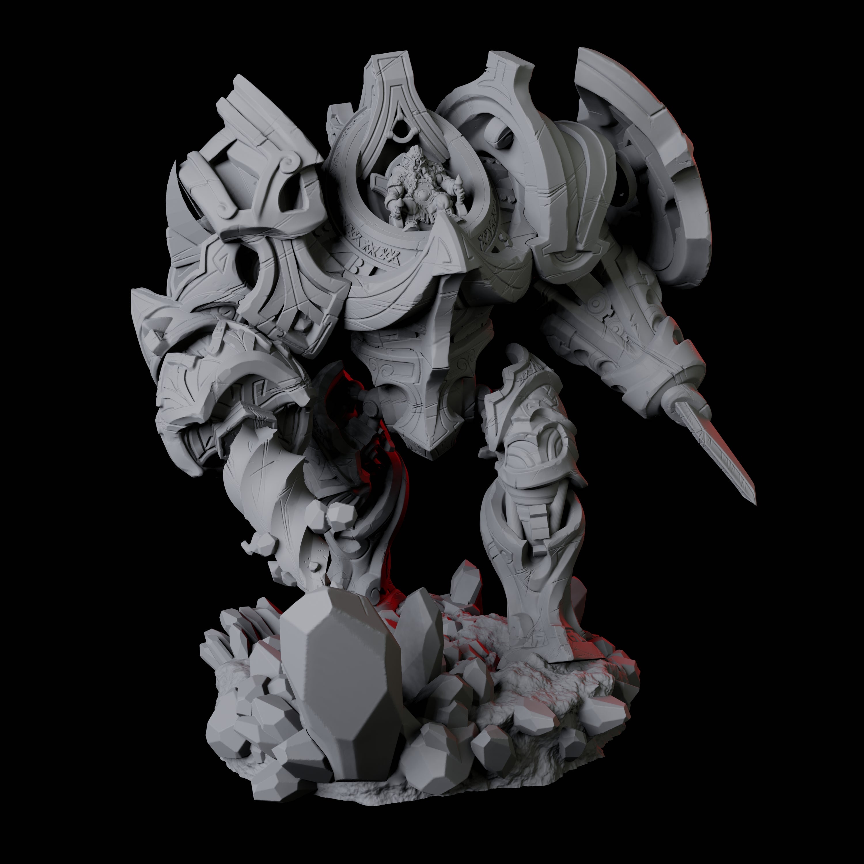 Mega Mecha Miniature for Dungeons and Dragons, Pathfinder or other TTRPGs