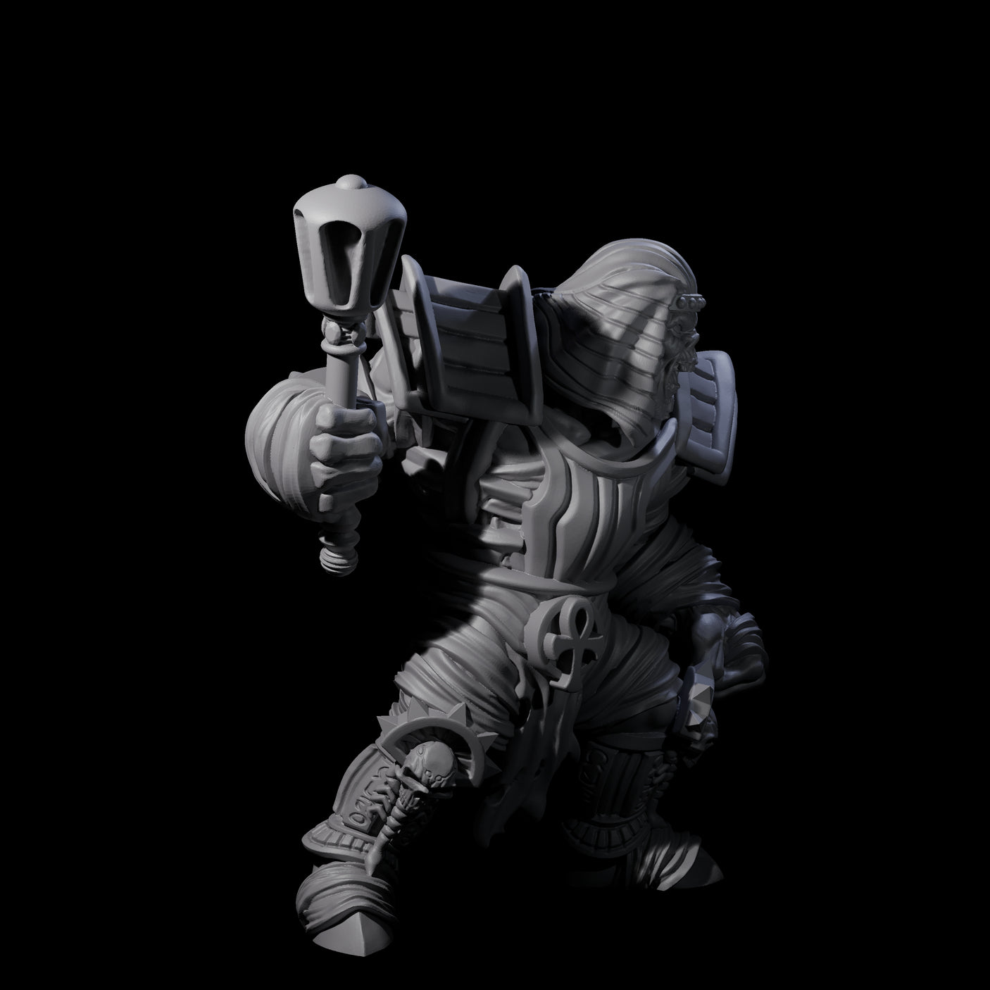 Mega Mummy B Miniature for Dungeons and Dragons, Pathfinder or other TTRPGs