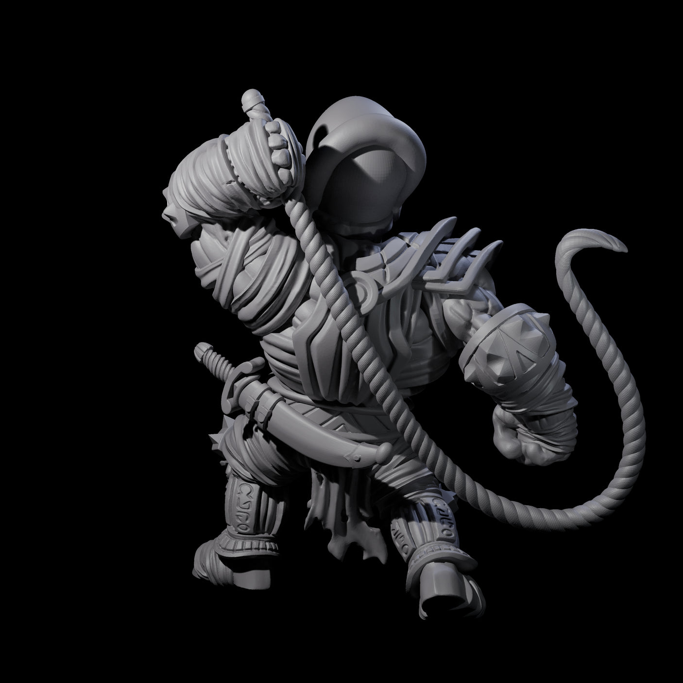 Mega Mummy C Miniature for Dungeons and Dragons, Pathfinder or other TTRPGs