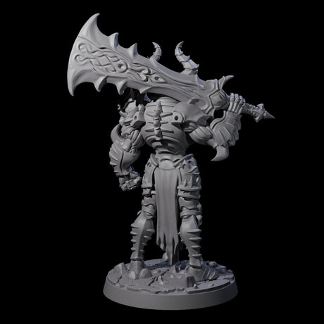 Mega Undead Death Knight Miniature for Dungeons and Dragons, Pathfinder or other TTRPGs