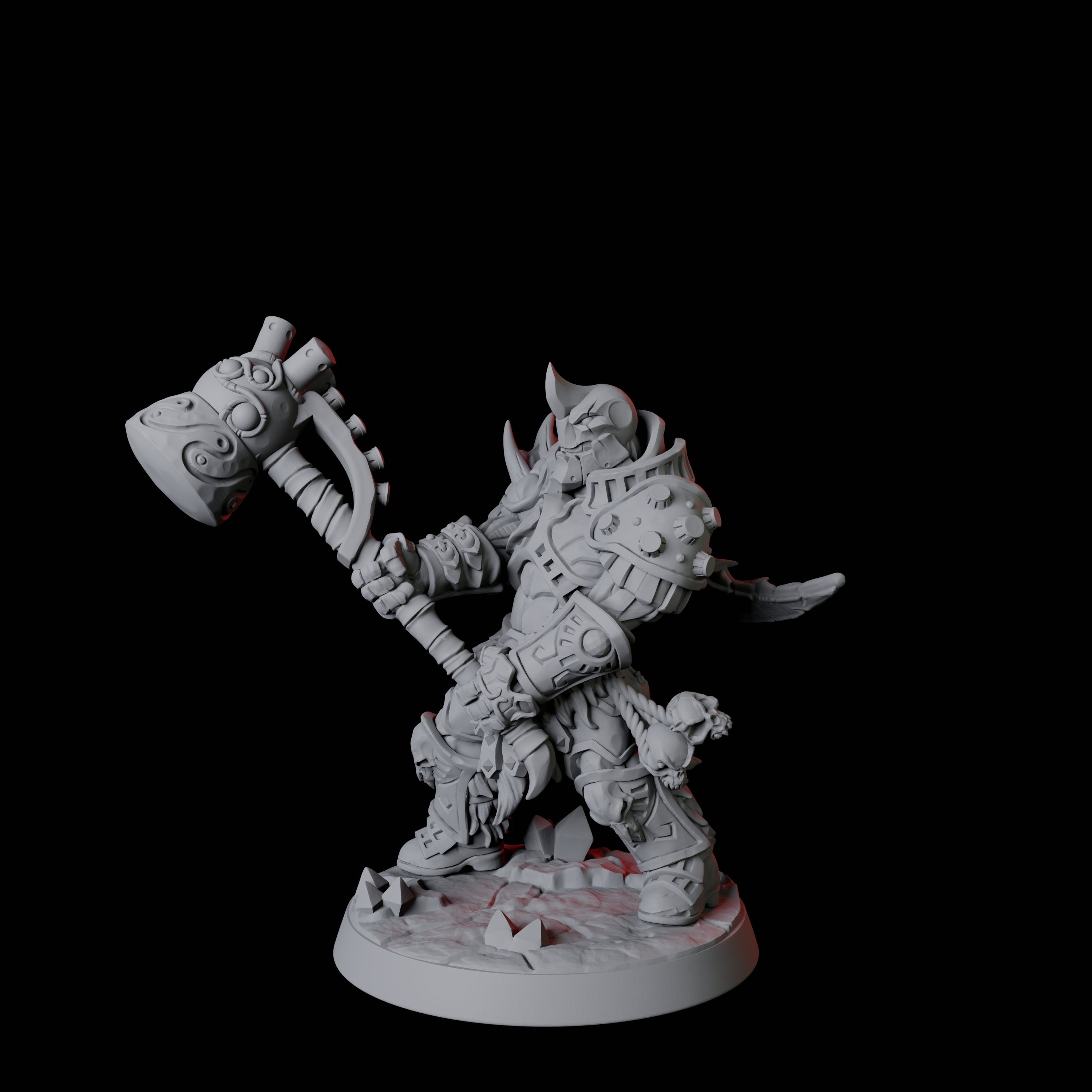 Mega Wielding Warforged Barbarian Miniature for Dungeons and Dragons, Pathfinder or other TTRPGs