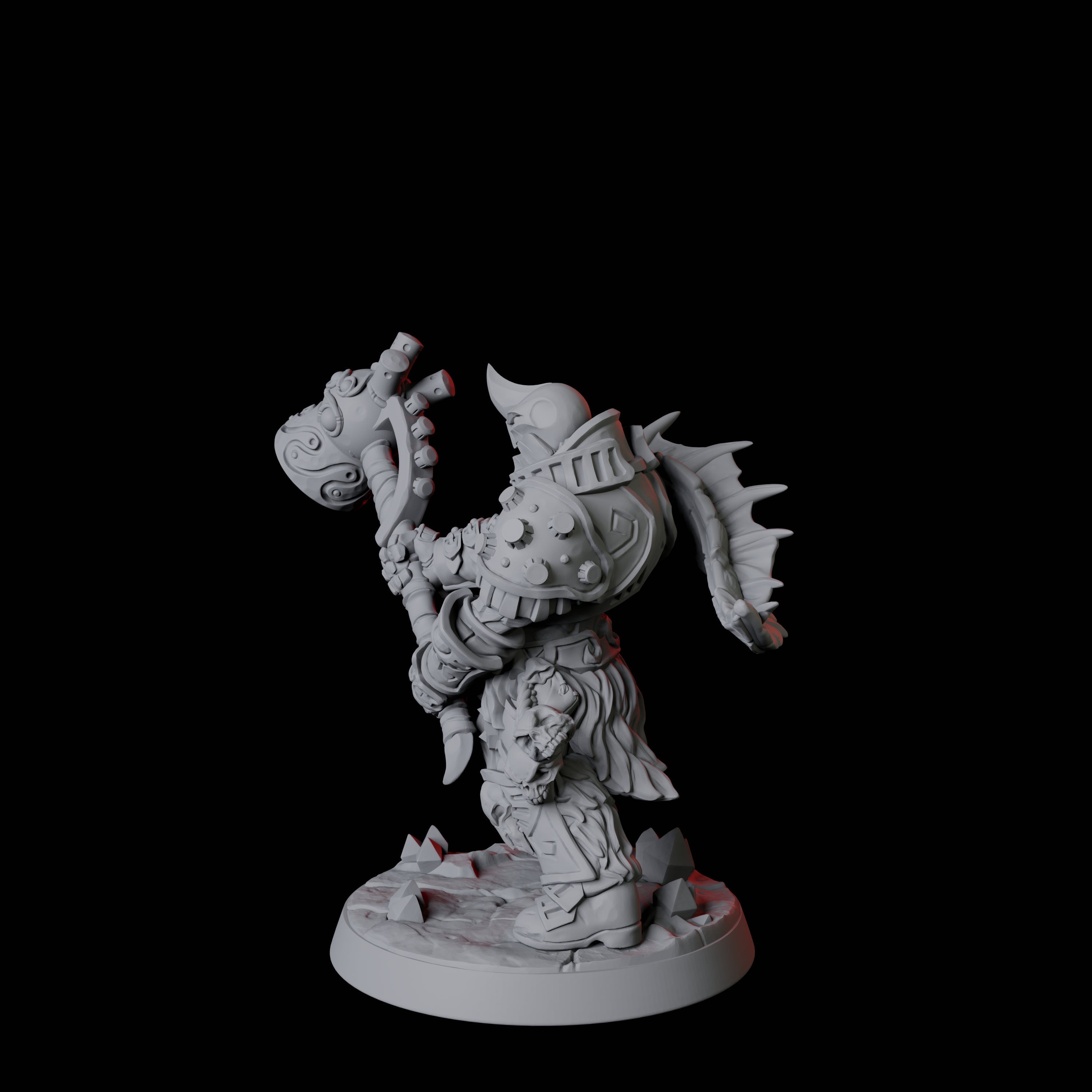 Mega Wielding Warforged Barbarian Miniature for Dungeons and Dragons, Pathfinder or other TTRPGs