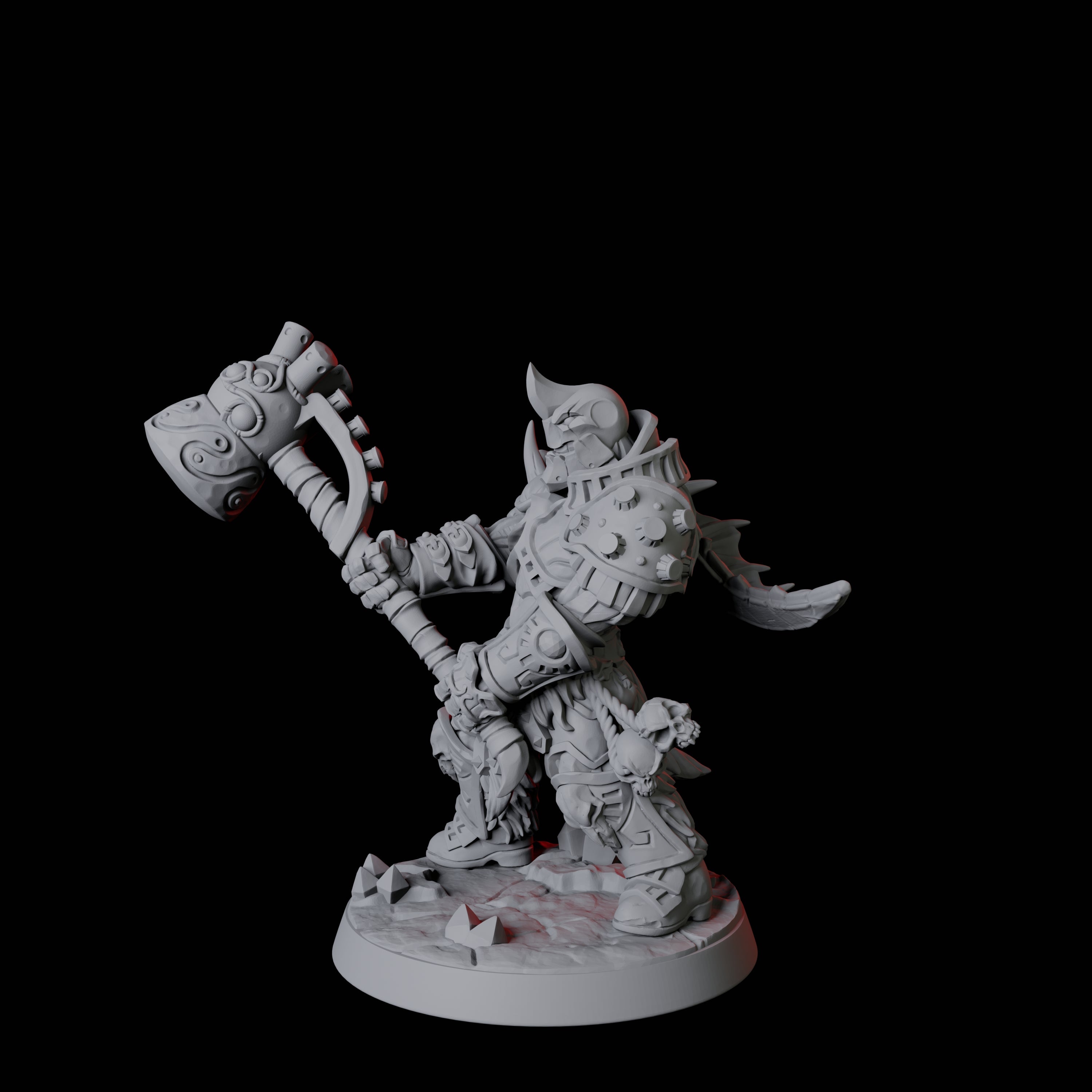 Mega Wielding Warforged Barbarian Miniature for Dungeons and Dragons, Pathfinder or other TTRPGs