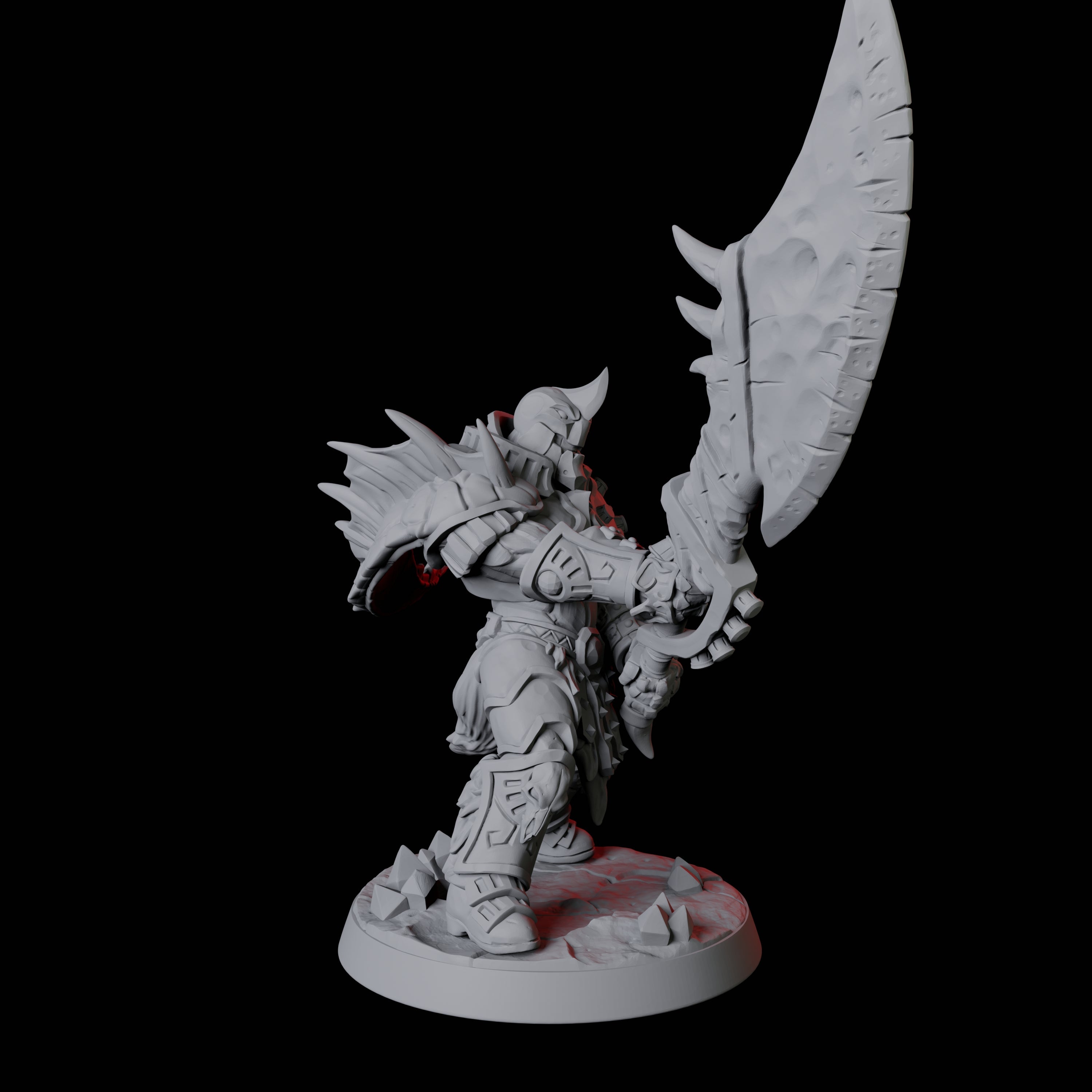 Mega Wielding Warforged Barbarian Miniature for Dungeons and Dragons, Pathfinder or other TTRPGs