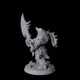 Mega Wielding Warforged Barbarian Miniature for Dungeons and Dragons, Pathfinder or other TTRPGs