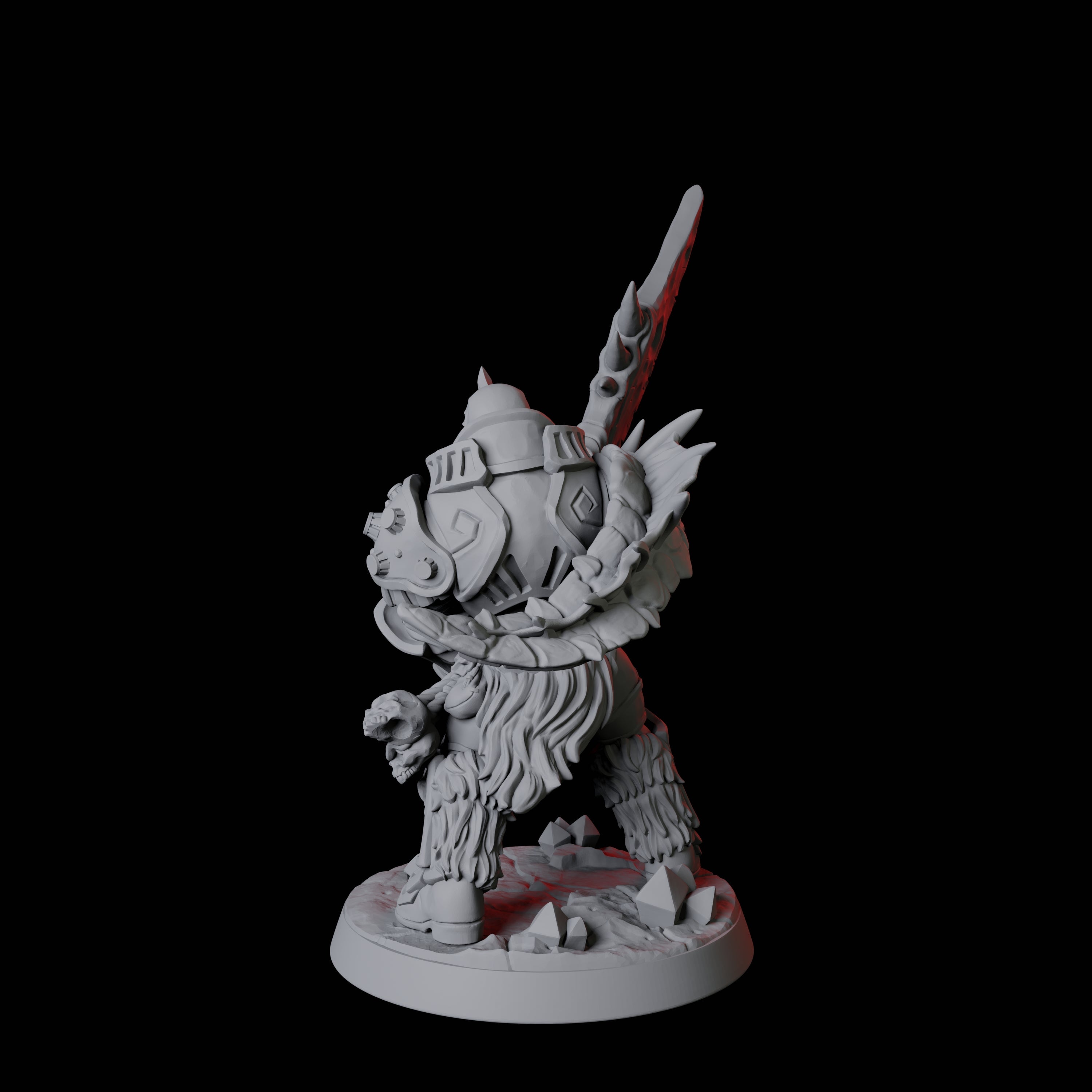 Mega Wielding Warforged Barbarian Miniature for Dungeons and Dragons, Pathfinder or other TTRPGs