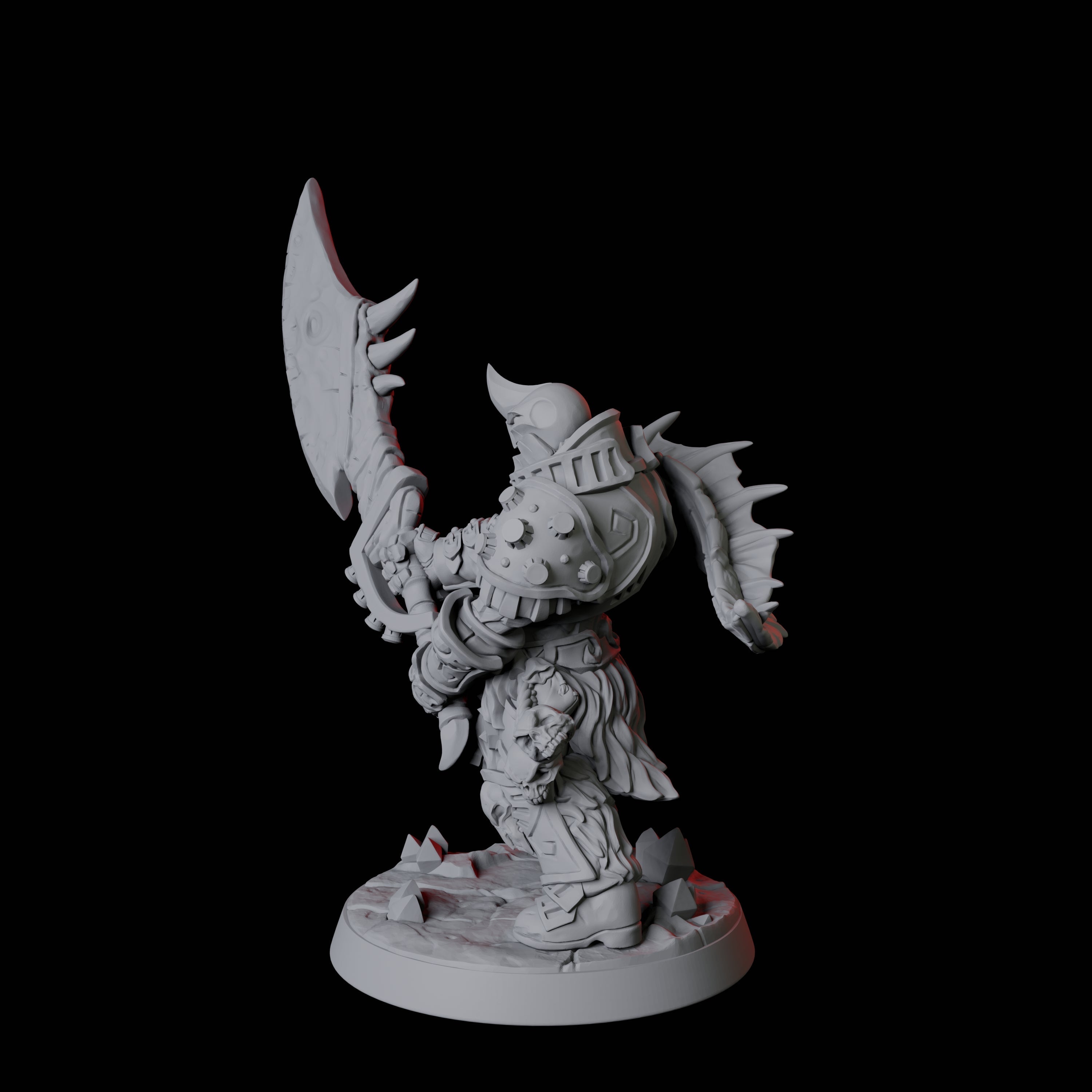 Mega Wielding Warforged Barbarian Miniature for Dungeons and Dragons, Pathfinder or other TTRPGs