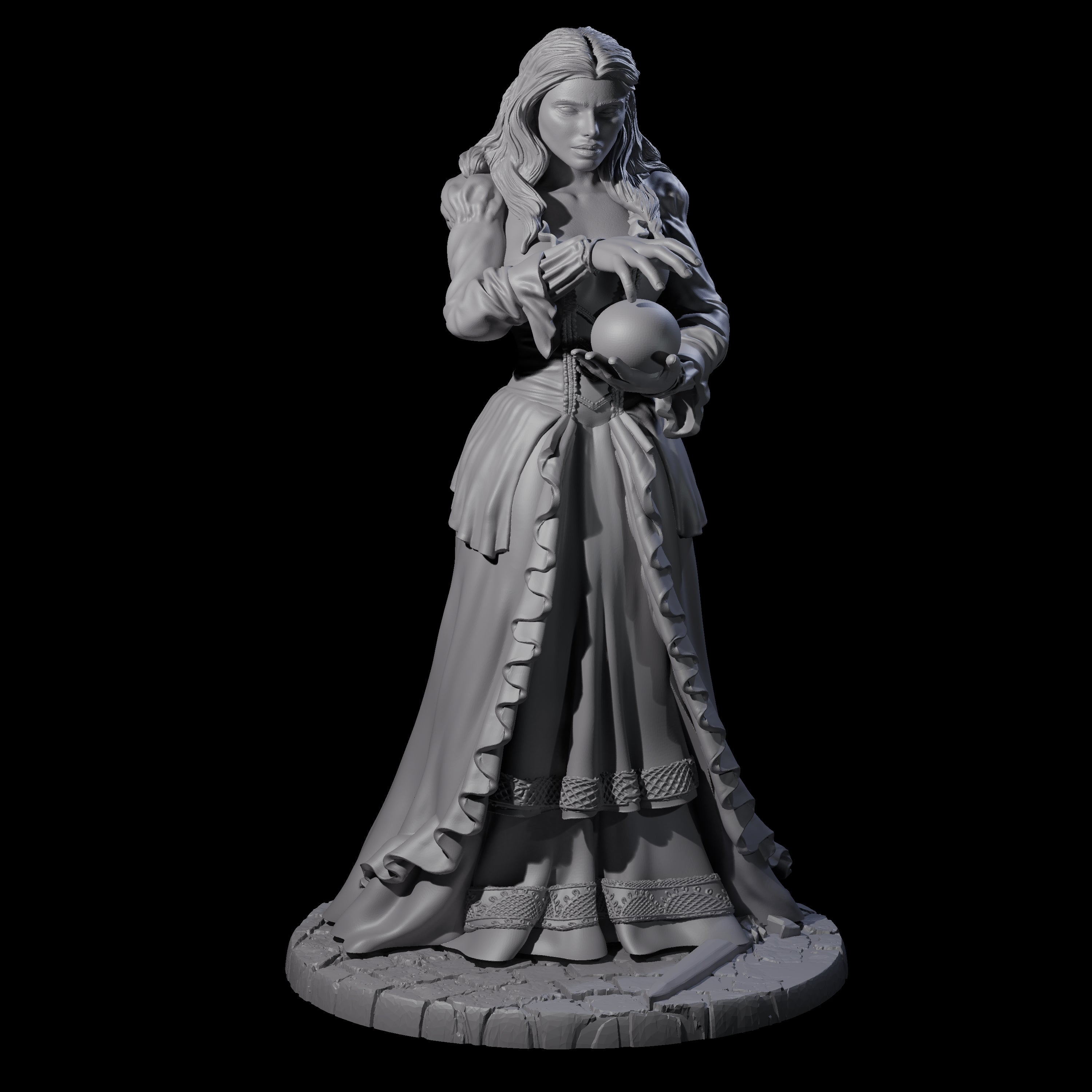 Megrid - Casting Wizard Miniature for Dungeons and Dragons, Pathfinder or other TTRPGs