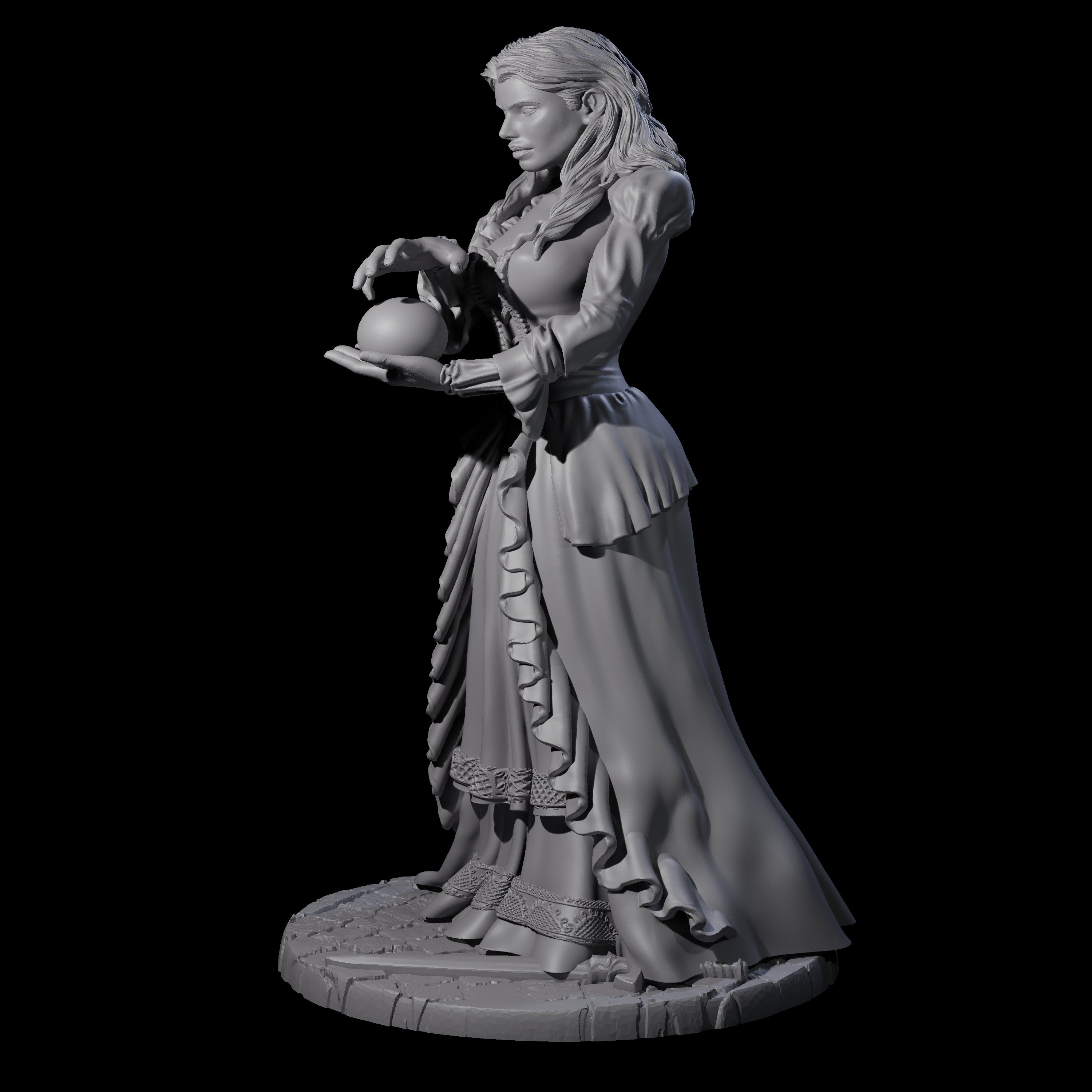 Megrid - Casting Wizard Miniature for Dungeons and Dragons, Pathfinder or other TTRPGs