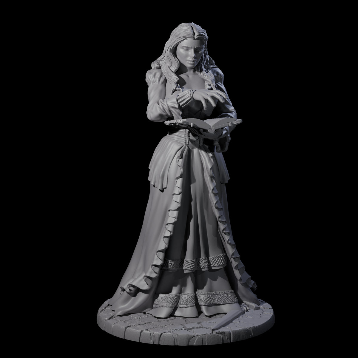 Megrid - Casting Wizard Miniature for Dungeons and Dragons, Pathfinder or other TTRPGs