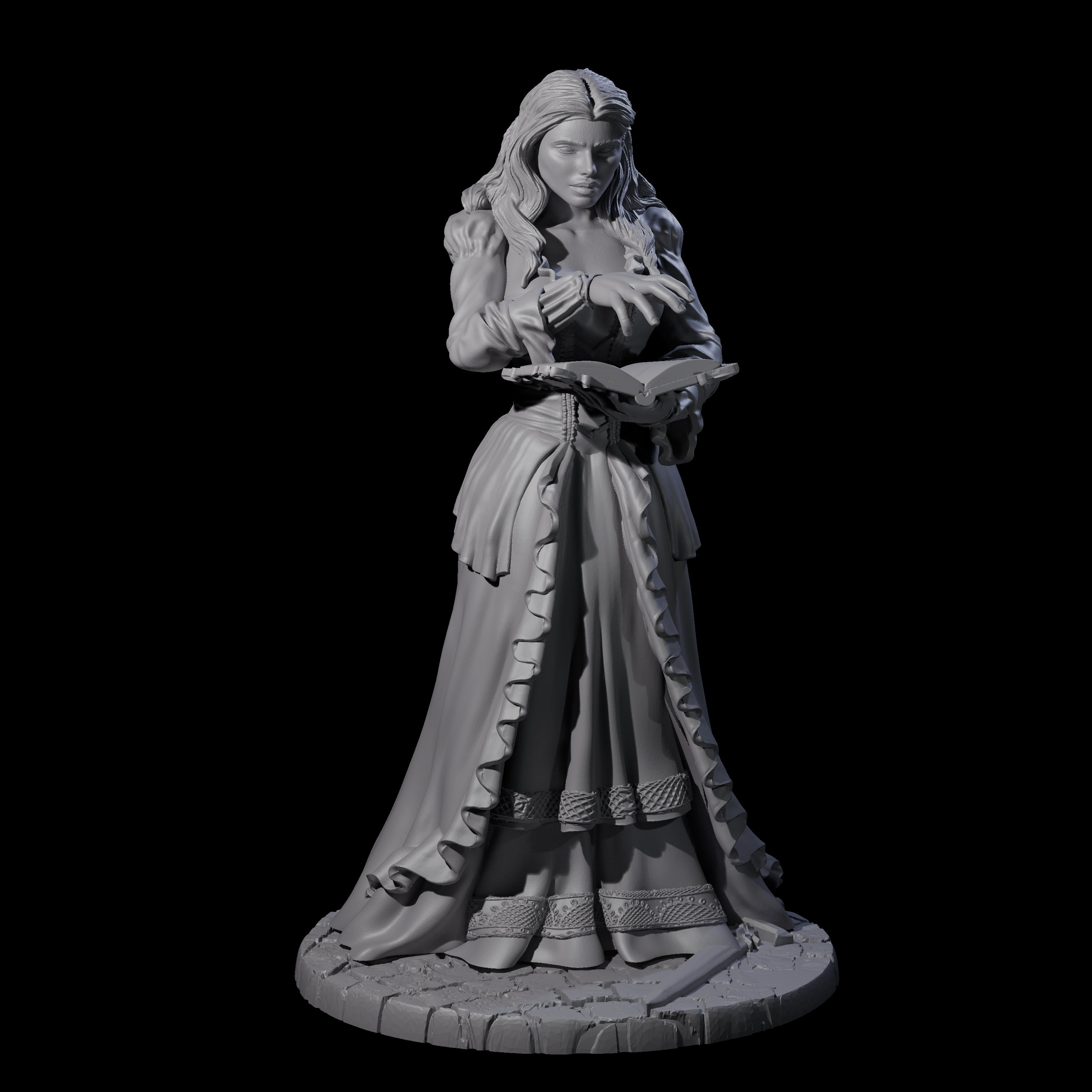 Megrid - Casting Wizard Miniature for Dungeons and Dragons, Pathfinder or other TTRPGs