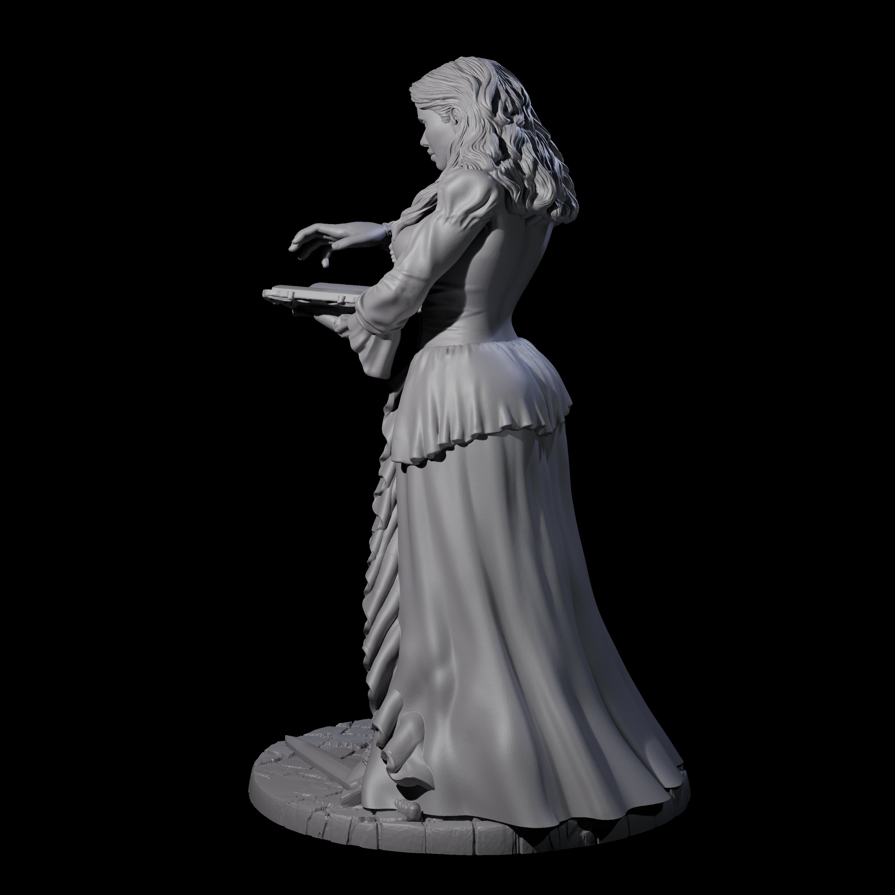 Megrid - Casting Wizard Miniature for Dungeons and Dragons, Pathfinder or other TTRPGs