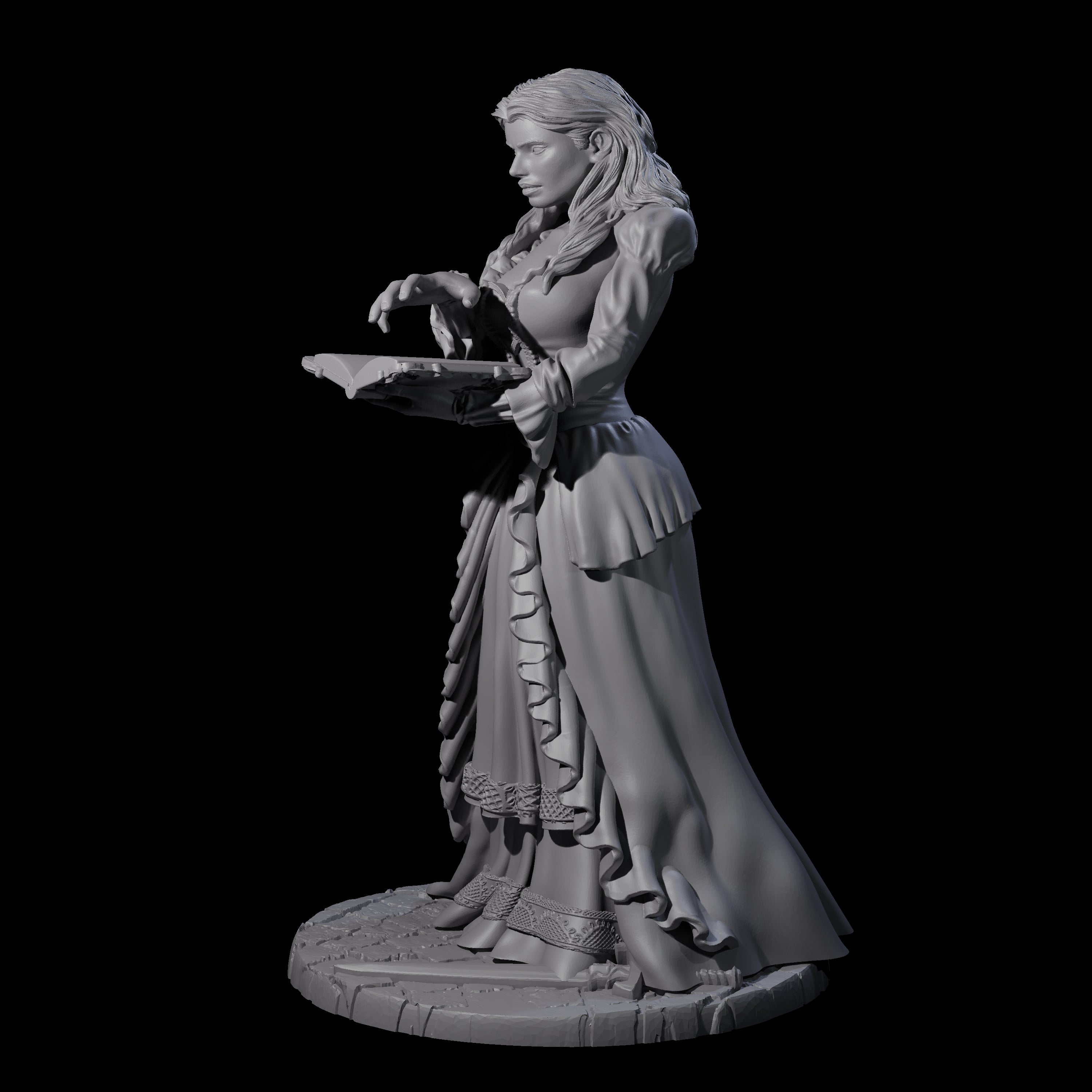 Megrid - Casting Wizard Miniature for Dungeons and Dragons, Pathfinder or other TTRPGs