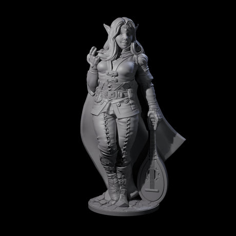 Melodic Elf Bard Miniature for Dungeons and Dragons, Pathfinder or other TTRPGs