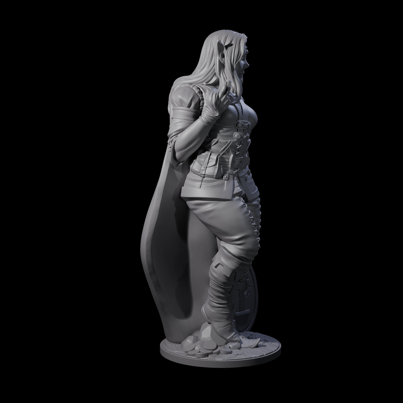 Melodic Elf Bard Miniature for Dungeons and Dragons, Pathfinder or other TTRPGs