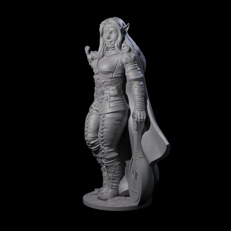 Melodic Elf Bard Miniature for Dungeons and Dragons, Pathfinder or other TTRPGs