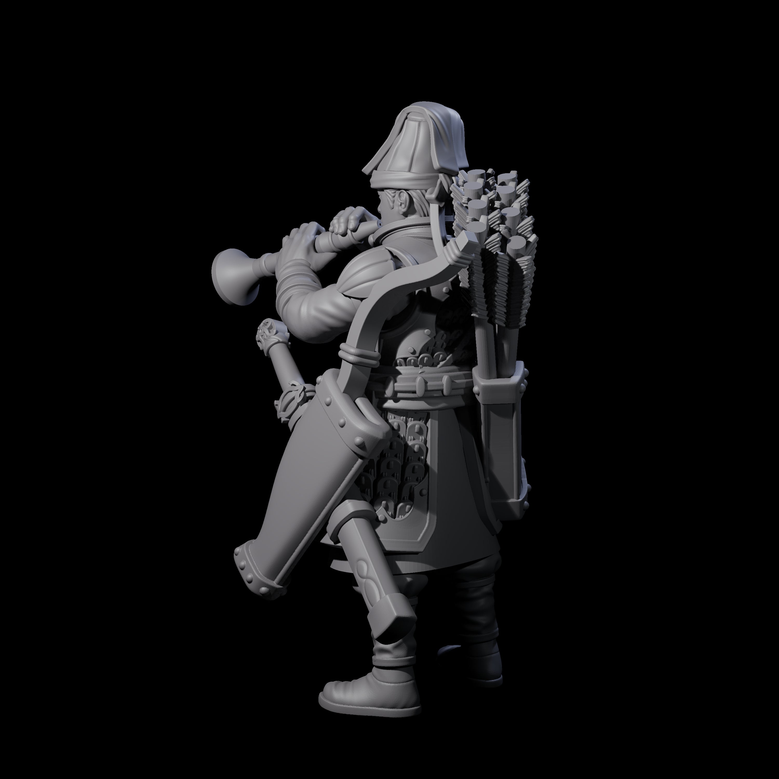 Melodious Human Warrior Musician Miniature for Dungeons and Dragons, Pathfinder or other TTRPGs