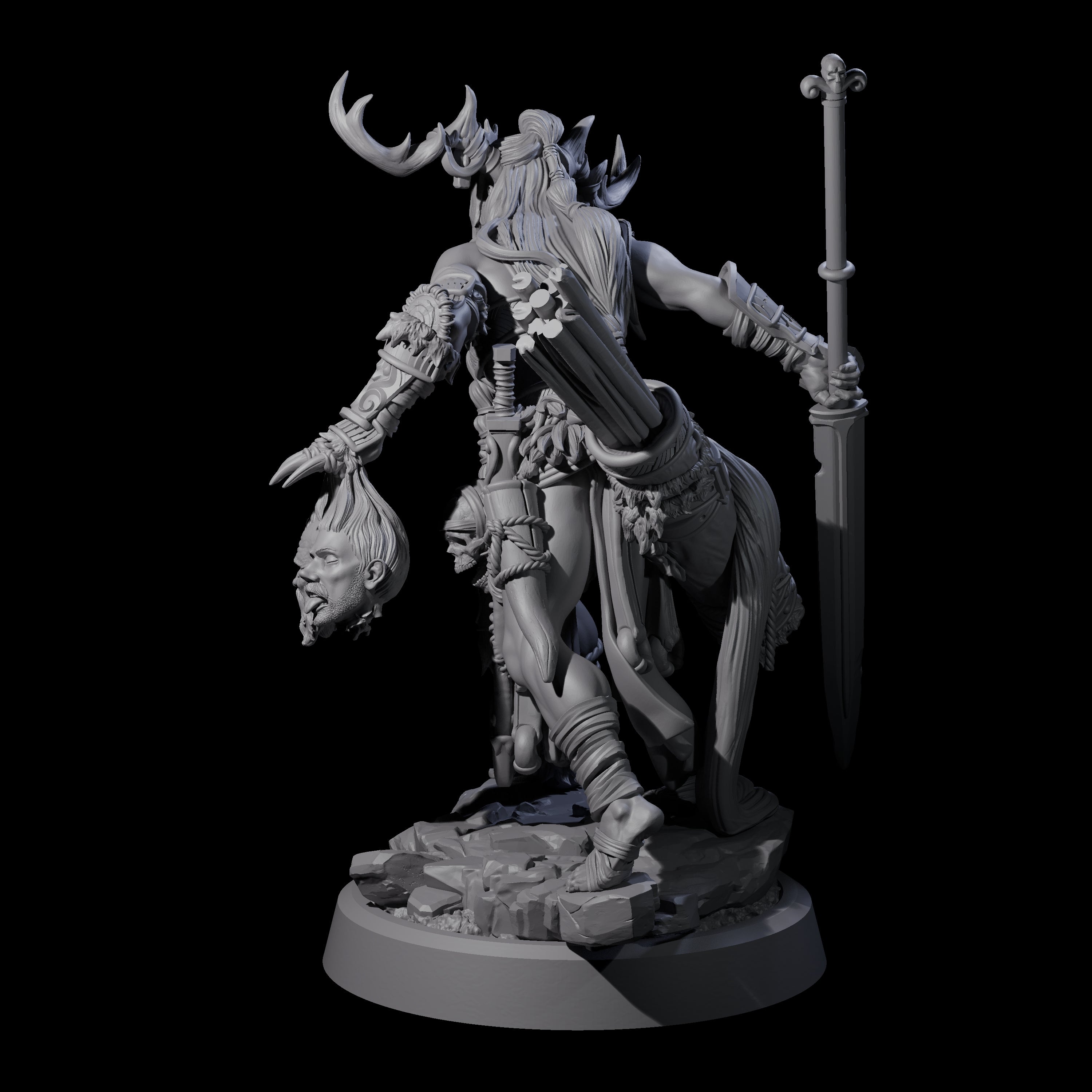 Men Slaying Hervor A Miniature for Dungeons and Dragons, Pathfinder or other TTRPGs