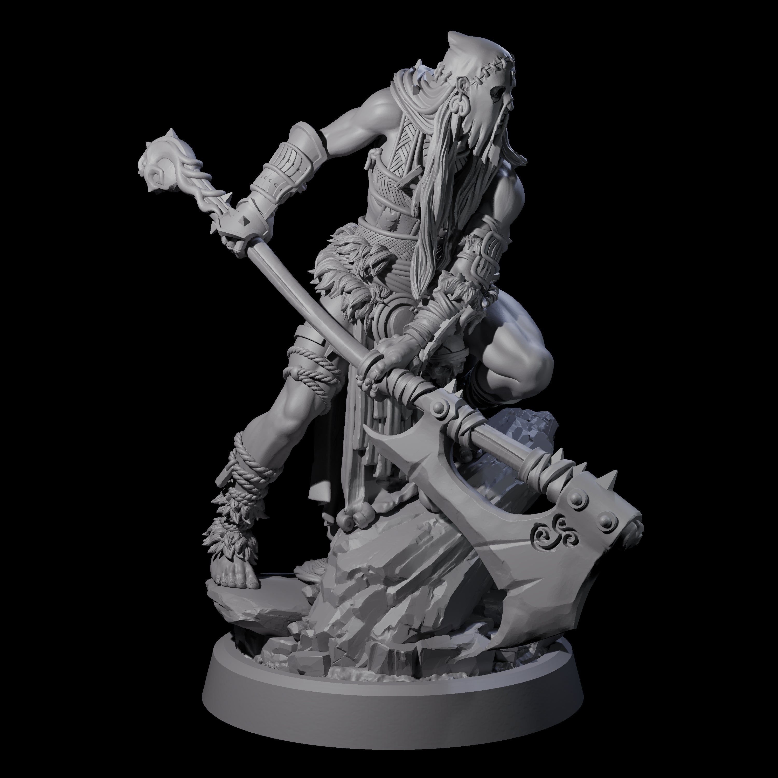 Men Slaying Hervor B Miniature for Dungeons and Dragons, Pathfinder or other TTRPGs
