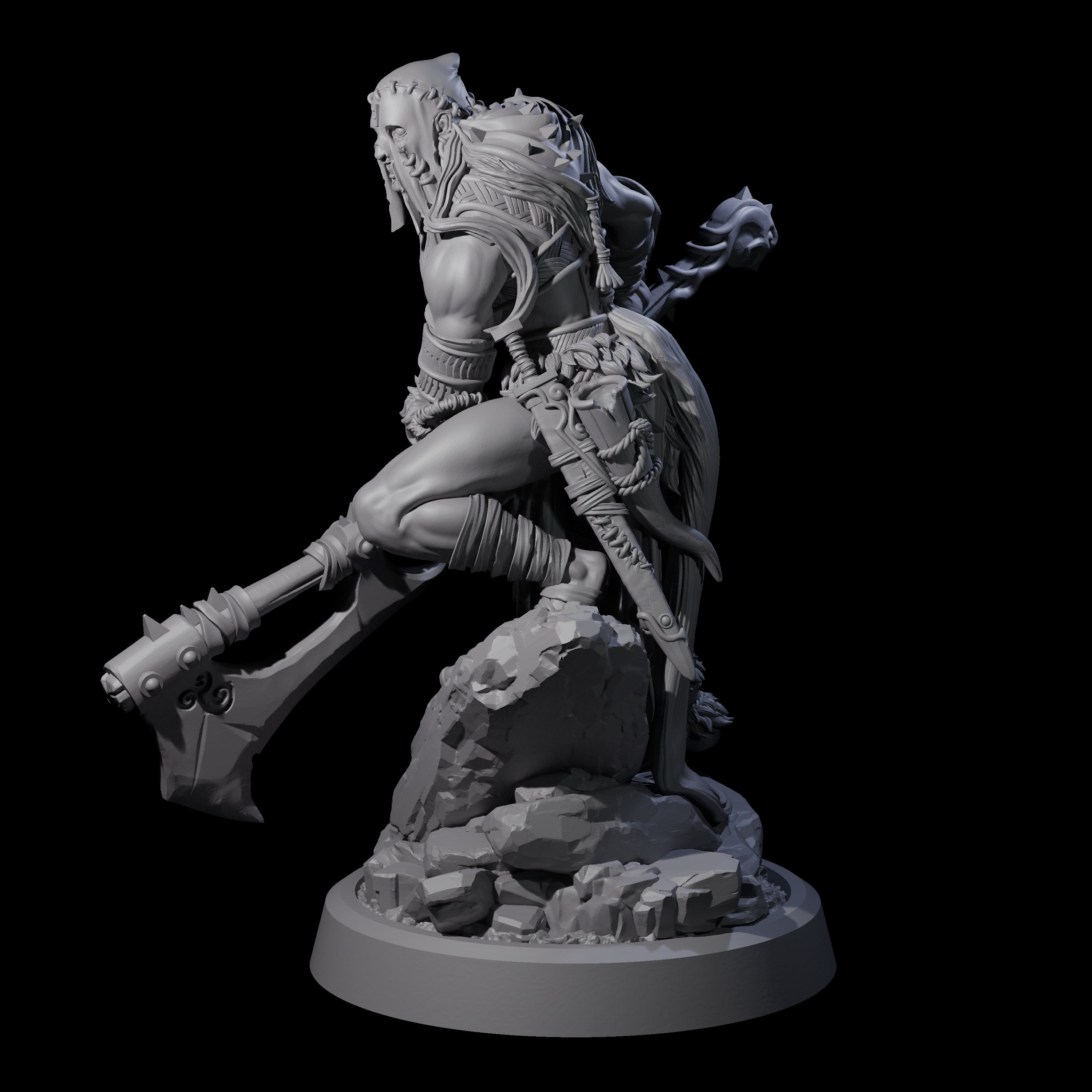 Men Slaying Hervor B Miniature for Dungeons and Dragons, Pathfinder or other TTRPGs
