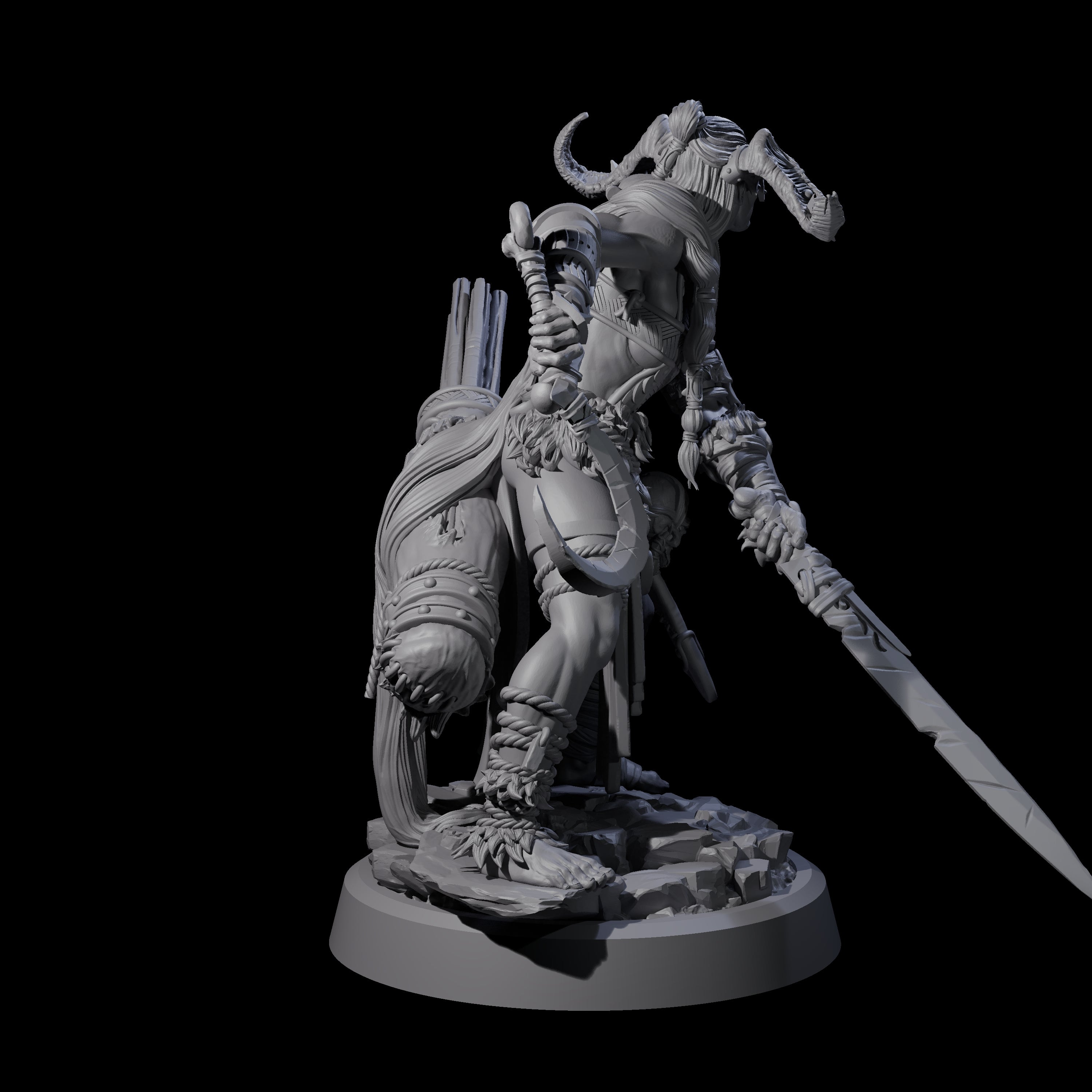 Men Slaying Hervor C Miniature for Dungeons and Dragons, Pathfinder or other TTRPGs