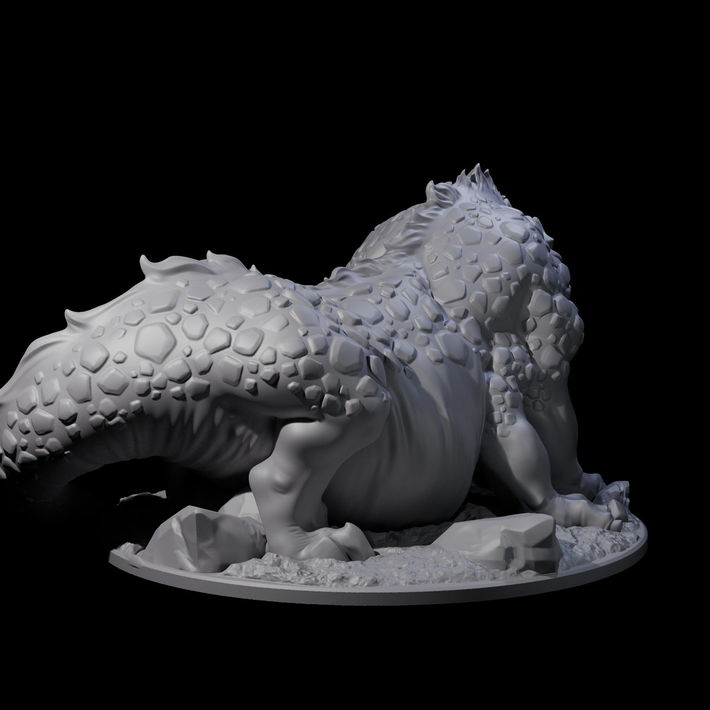 Menacing Basilisk Monstrosity Miniature for Dungeons and Dragons, Pathfinder or other TTRPGs