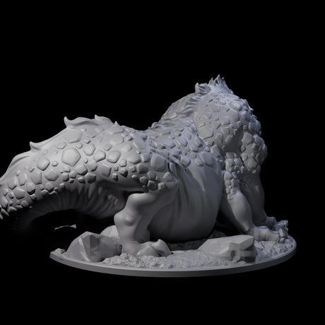 Menacing Basilisk Monstrosity Miniature for Dungeons and Dragons, Pathfinder or other TTRPGs