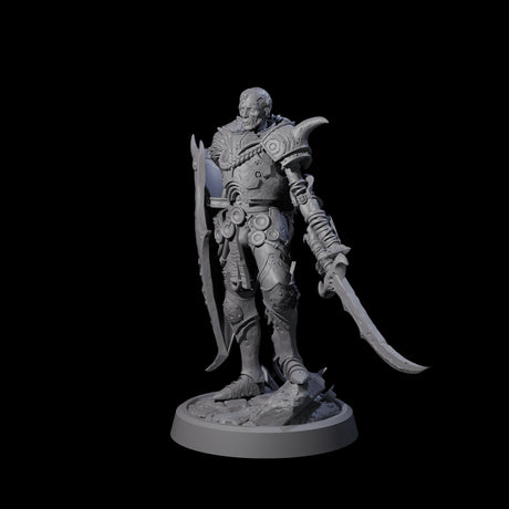 Menacing Death Knight Warrior Miniature for Dungeons and Dragons, Pathfinder or other TTRPGs