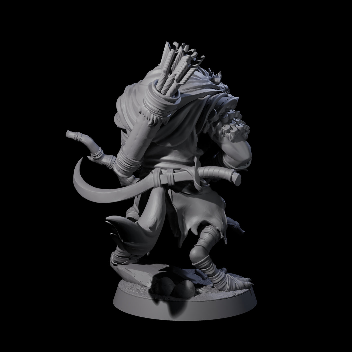 Menacing Gnoll Packmaster Miniature for Dungeons and Dragons, Pathfinder or other TTRPGs