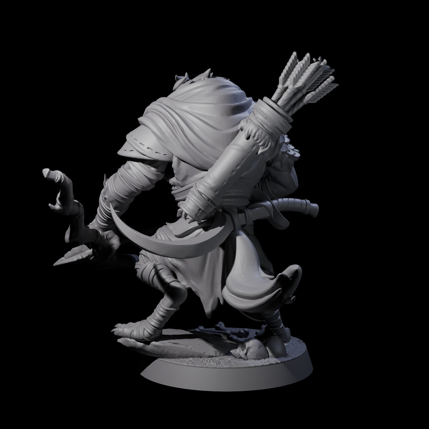 Menacing Gnoll Packmaster Miniature for Dungeons and Dragons, Pathfinder or other TTRPGs