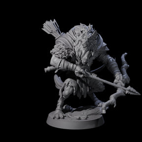 Menacing Gnoll Packmaster Miniature for Dungeons and Dragons, Pathfinder or other TTRPGs