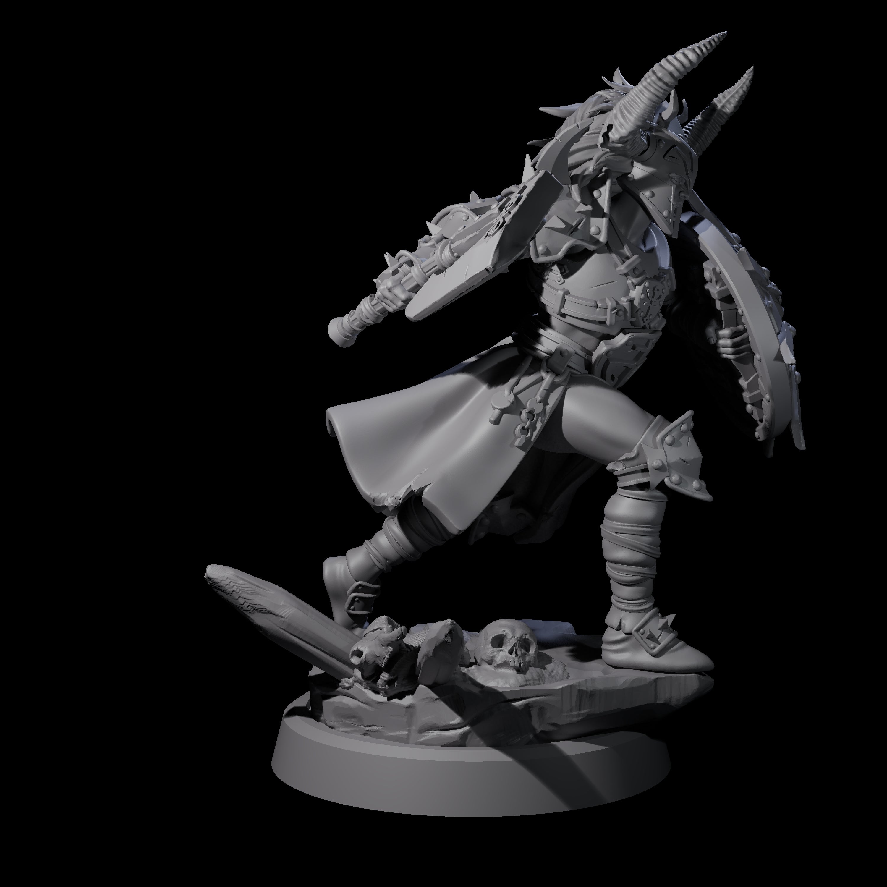 Menacing Shieldmaiden A Miniature for Dungeons and Dragons, Pathfinder or other TTRPGs