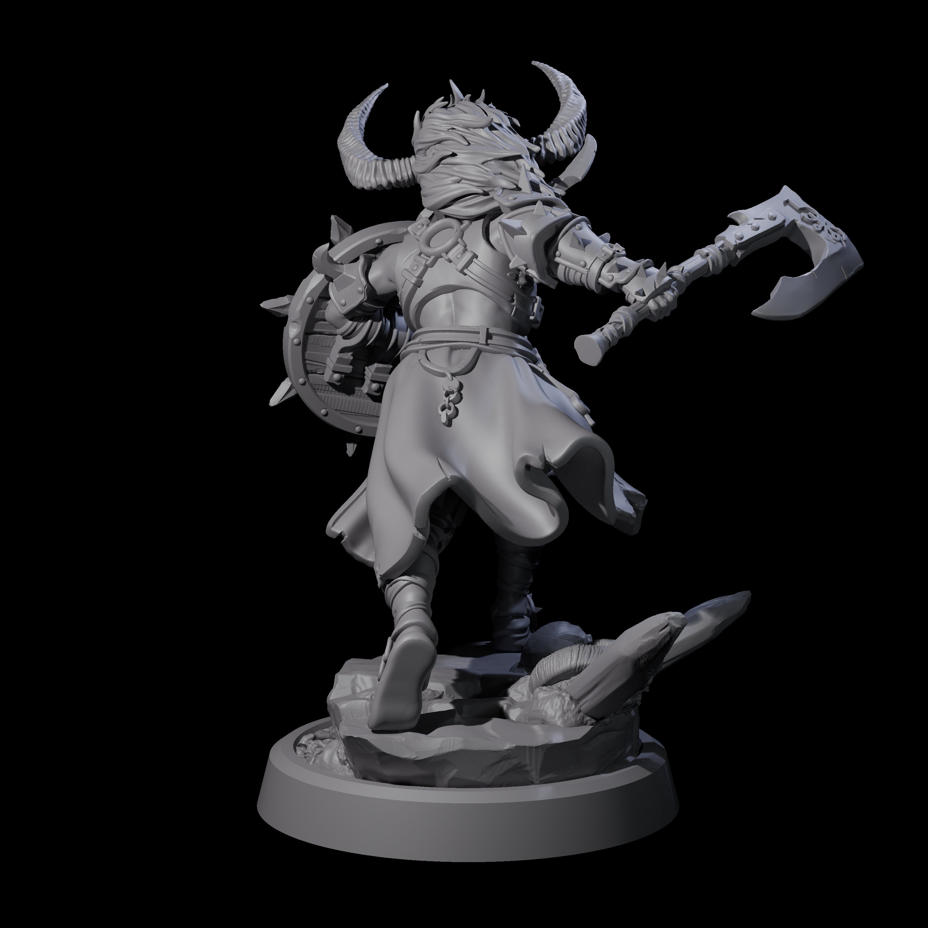 Menacing Shieldmaiden A Miniature for Dungeons and Dragons, Pathfinder or other TTRPGs