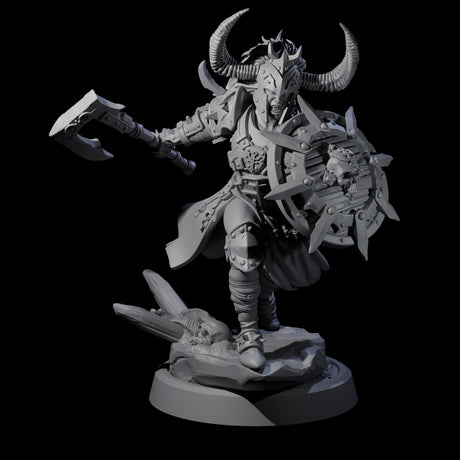 Menacing Shieldmaiden A Miniature for Dungeons and Dragons, Pathfinder or other TTRPGs