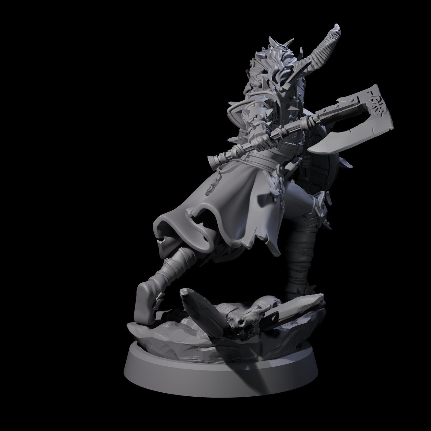 Menacing Shieldmaiden A Miniature for Dungeons and Dragons, Pathfinder or other TTRPGs